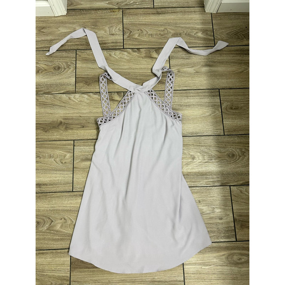 Lulus Any Sway Shape or Form Purple Lace Halter Dress Size Small Boho Festival - Picture 8 of 16